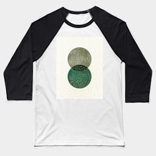 Circle Abstract - Green Texture Baseball T-Shirt